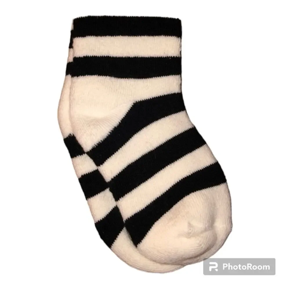 Kate Quinn Toddler Striped Socks Black White Size 12-24 Months